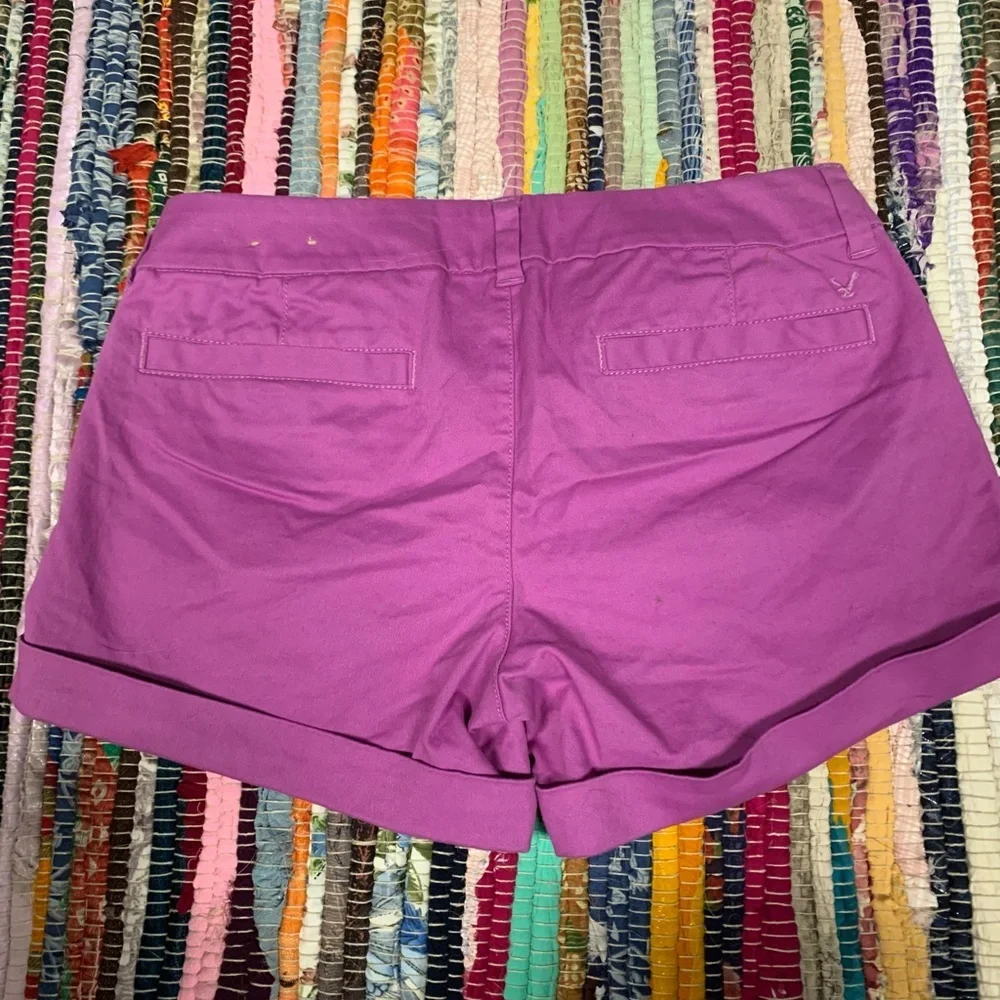 🤑 5 for $25 American Eagle Outfitters Purple Bermuda Shorts Casual Style - Picture 4 of 6